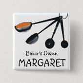 Messlöffelgewürze, die Backen-Namensschild kochen Button (Vorderseite)