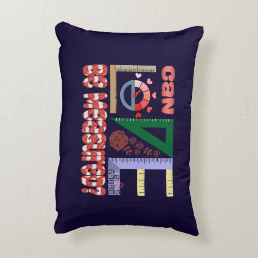 Messung der Liebe Dekokissen (Rückseite(Vertikal))