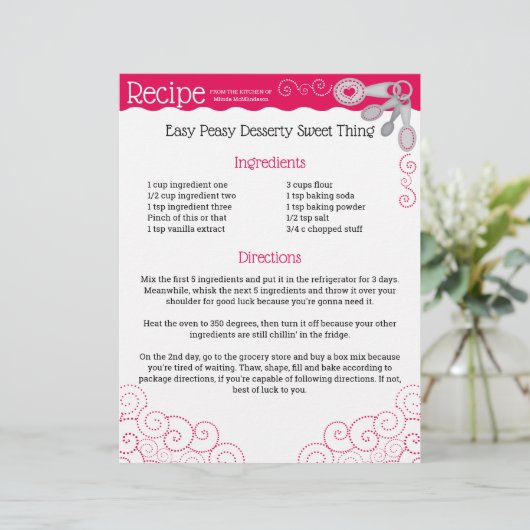 Messung der Löffel Herzmenü Rezept Flyer (Stehend Vorderseite)