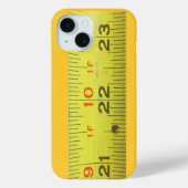 Messung des gelben Metallbandes Case-Mate iPhone Hülle (Rückseite)