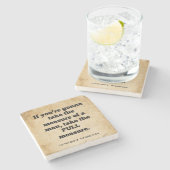 Messung eines Mannes | Cowboy Wisdom | Süd Steinuntersetzer (Seitenansicht)