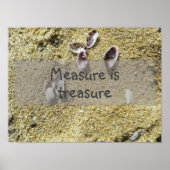 Messung ist Schatz Weisheit Sprichwort Poster (Vorne)