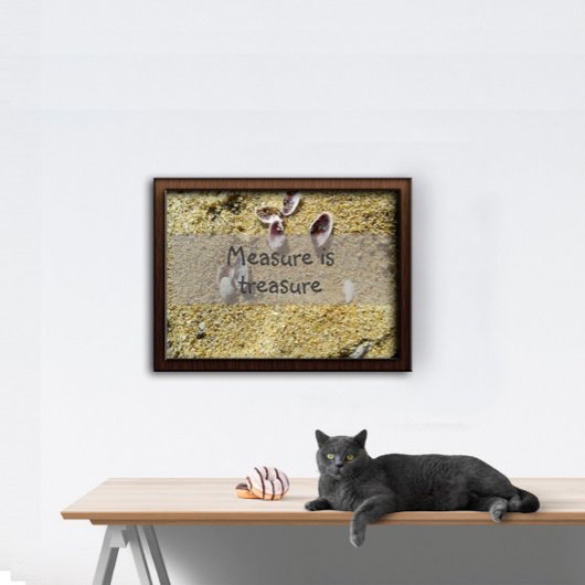 Messung ist Schatz Weisheit Sprichwort Poster