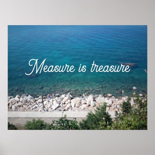 Messung ist Schatzsprichwort Poster (Vorne)