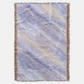 Messy Abstrakt Blue und Beige Paint Strokes Decke (Vorderseite Vertikal)