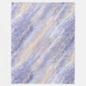 Messy Abstrakt Blue und Beige Paint Strokes Fleecedecke (Vorderseite)