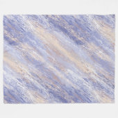 Messy Abstrakt Blue und Beige Paint Strokes Fleecedecke (Vorderseite (Horizontal))
