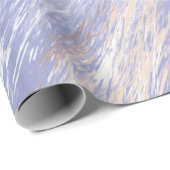 Messy Abstrakt Blue und Beige Paint Strokes Geschenkpapier (Rolleneckpunkt)