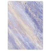 Messy Abstrakt Blue und Beige Paint Strokes Klemmbrett (Rückseite)