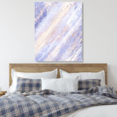 Messy Abstrakt Blue und Beige Paint Strokes Leinwanddruck (Insitu (Schlafzimmer))