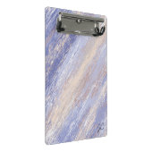 Messy Abstrakt Blue und Beige Paint Strokes Mini Klemmbrett (Schrägansicht)