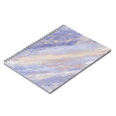 Messy Abstrakt Blue und Beige Paint Strokes Notizblock (Linke Seite)