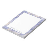 Messy Abstrakt Blue und Beige Paint Strokes Notizblock (Rotiert)
