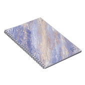 Messy Abstrakt Blue und Beige Paint Strokes Notizblock (Rechte Seite)