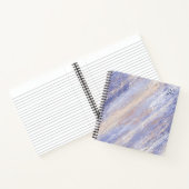 Messy Abstrakt Blue und Beige Paint Strokes Notizblock (Innenseite)