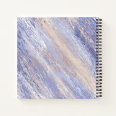 Messy Abstrakt Blue und Beige Paint Strokes Notizblock (Rückseite)