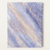 Messy Abstrakt Blue und Beige Paint Strokes Planer (Rückseite)