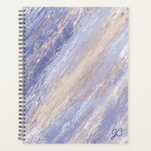 Messy Abstrakt Blue und Beige Paint Strokes Planer
