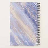 Messy Abstrakt Blue und Beige Paint Strokes Planer (Rückseite)