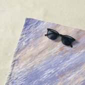 Messy Abstrakt Blue und Beige Paint Strokes Strandtuch (Beispiel)