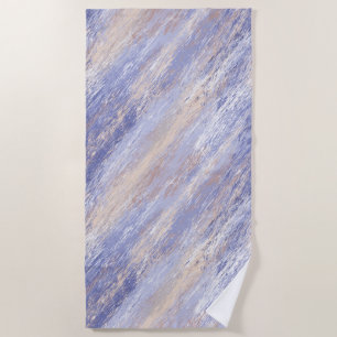 Messy Abstrakt Blue und Beige Paint Strokes Strandtuch