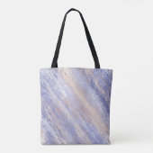 Messy Abstrakt Blue und Beige Paint Strokes Tasche (Rückseite)