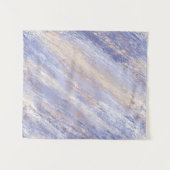 Messy Abstrakt Blue und Beige Paint Strokes Wandteppich (Vorderseite (Horizontal))