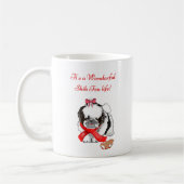 Messy & Adorable Shih Tzu mit Lebkuchenspielzeug Kaffeetasse (Links)