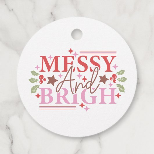 Messy and Bright Christmas Geschenkanhänger (Rückseite)
