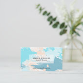 Messy Aquarellfarben Pinselstriche Visitenkarte (Stehend Vorderseite)