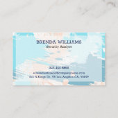 Messy Aquarellfarben Pinselstriche Visitenkarte (Rückseite)