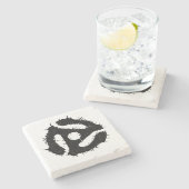 Messy B/W 45 Insert Steinuntersetzer (Seitenansicht)