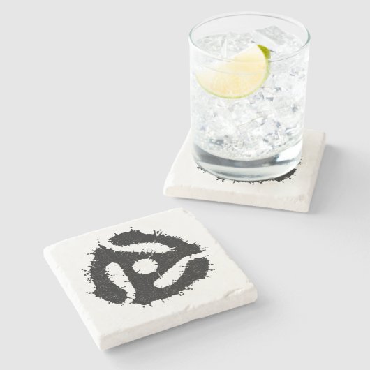 Messy B/W 45 Insert Steinuntersetzer (Seitenansicht)