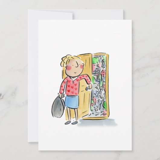 Messy Bedroom Einladung (Vorderseite)