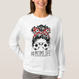 Messy Bun Bandana Haare Tragen Fußball Sonnenbrill T-Shirt