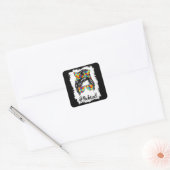 Messy Bun Be Kind Autismus Bewusstsein Frauen Mädc Quadratischer Aufkleber (Umschlag)