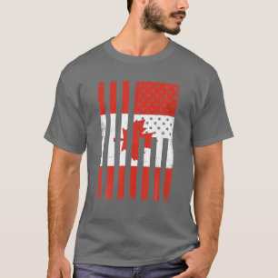 Messy Bun Canadian Mama Happy Canada Day Flag 1Th  T-Shirt