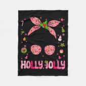 Messy Bun Christmas Nk Coquette Christmas Girls To Fleecedecke (Vorderseite)