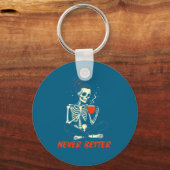 Messy Bun Drinking Coffee For Women Never Better S Schlüsselanhänger (Vorderseite)