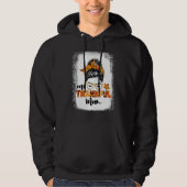 Messy Bun Fall Autumn Thanksgiving One Thankful Mo Hoodie (Vorderseite)