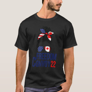Messy Bun Freedom Convoy 2022 unterstützt kanadisc T-Shirt