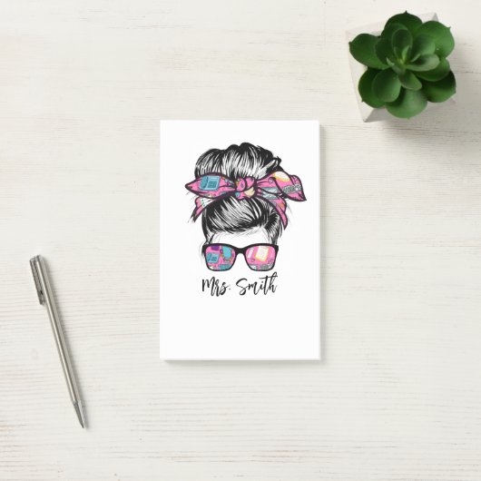 Messy Bun gibt Ideen für Schulmitarbeiter Post-it Klebezettel (Büro)