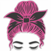 MESSY BUN GIRL [MBG6] AUFKLEBER (Vorderseite)