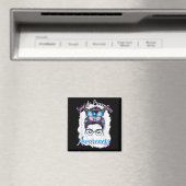 Messy Bun Girl Suicide Prevention Mental Health Gr Magnet (In Situ (Geschirrspüler))