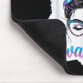 Messy Bun Girl Suicide Prevention Mental Health Gr Mousepad (Ecke)