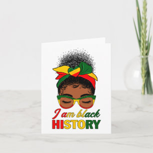 Messy Bun Hair I Bin Black History African America Karte