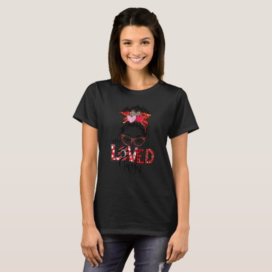 Messy Bun Hair Yaya is my Valentines One Loved Yay T-Shirt (Vorne ganz)