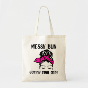 Messy Bun Hairstyle Tote Bag Tragetasche