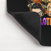 Messy Bun Halloween zu Weihnachten Frauen glücklic Mousepad (Ecke)