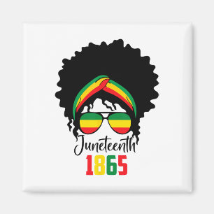 Messy Bun Juneteenth Celebrate 1865 June 19 th Bla Magnet